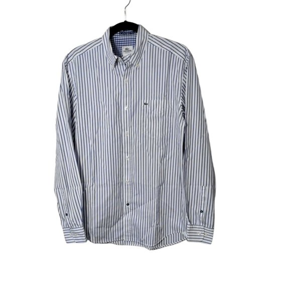 NEWYORKLISTED ATLAS MEN's COLLECTION: Men's Plus Size Striped Button Up Long Sleeve Shirt